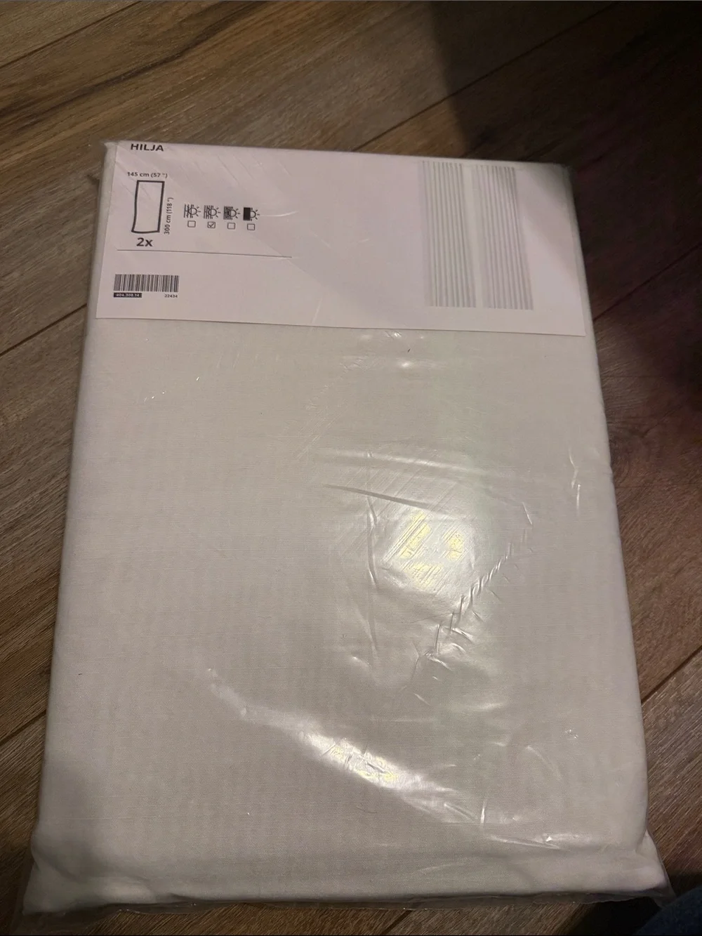 IKEA Hilja White Light-Filtering Curtain Pair